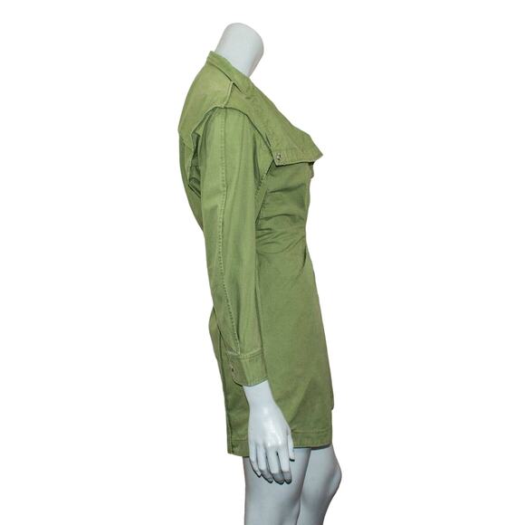 ISABEL MARANT Etoile $555 Ro Linore Dress Khaki Green Size 34 - Picture 7 of 10